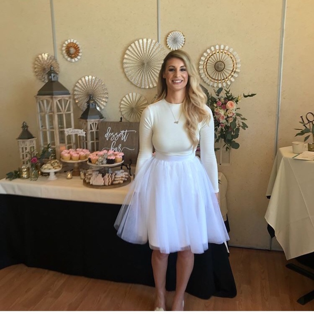 White tulle skirt